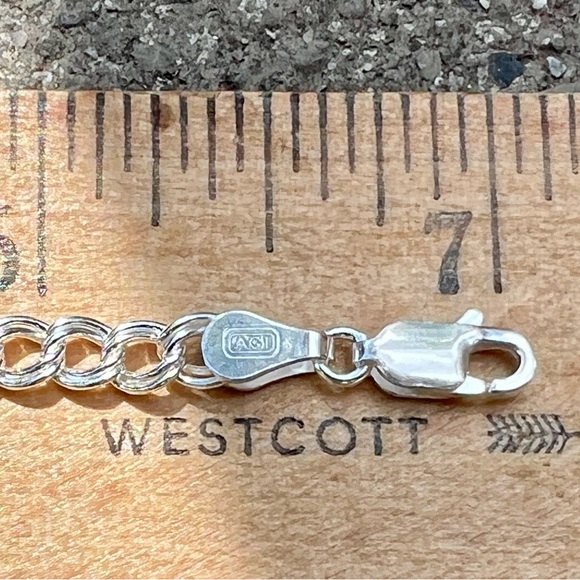 Sundance $128 NEW 7" Sterling Silver Italy 925 Comfort Curb Link Bracelet Ladies - Picture 7 of 10